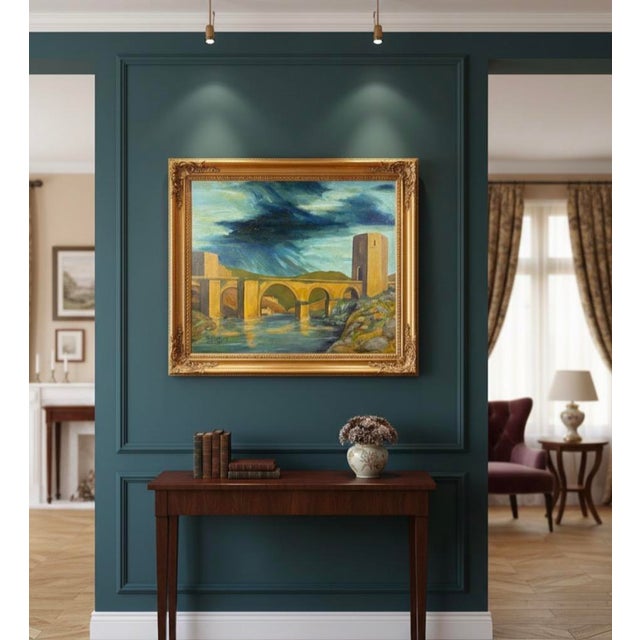 Tan Stephen LeBailly Signed Original Oil – "San Martin Bridge, Toledo, Spain" (24x20) For Sale - Image 8 of 8