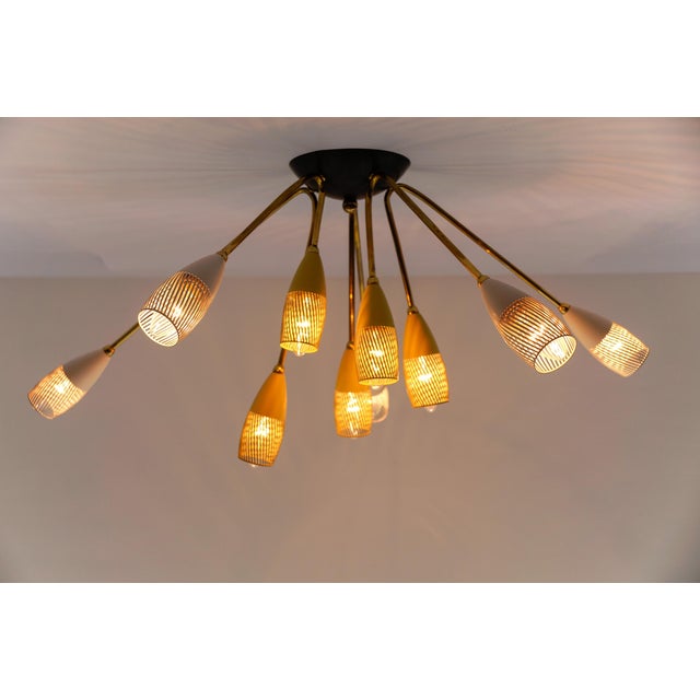 Sputnik Ceiling Lamp in the style of Arteluce, Italy, 1950s For Sale - Image 15 of 18