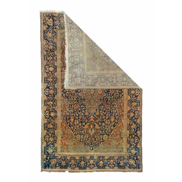Antique Mohtasham Kashan Rug 4'3'' X 6'9'' For Sale - Image 4 of 11