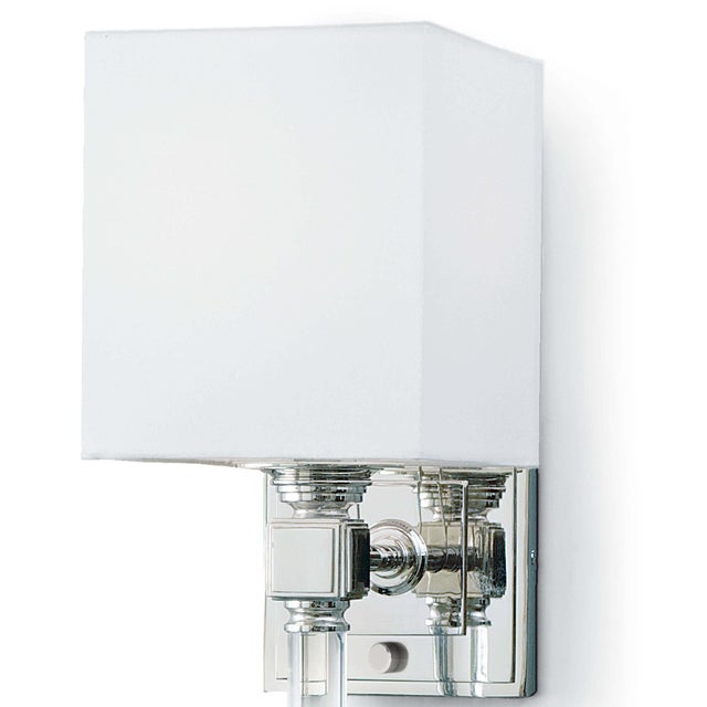 Transitional Regina Andrew Crystal Tail Sconce in Polished Nickel For Sale - Image 3 of 7