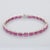 18k White Gold 15.5 CTW Ruby Octagon Tennis Bracelet, Modern Design For Sale In New York - Image 6 of 11