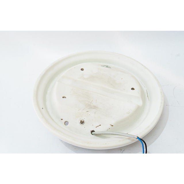 White Bauhaus Porcelain Ceiling Lamp, 1920s For Sale - Image 8 of 11