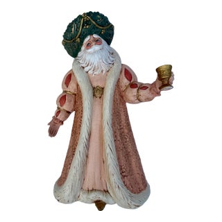 Vintage Pink Ceramic Saint Nicholas For Sale
