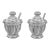 Baccarat Crystal Covered Mustard Jars, Pair For Sale