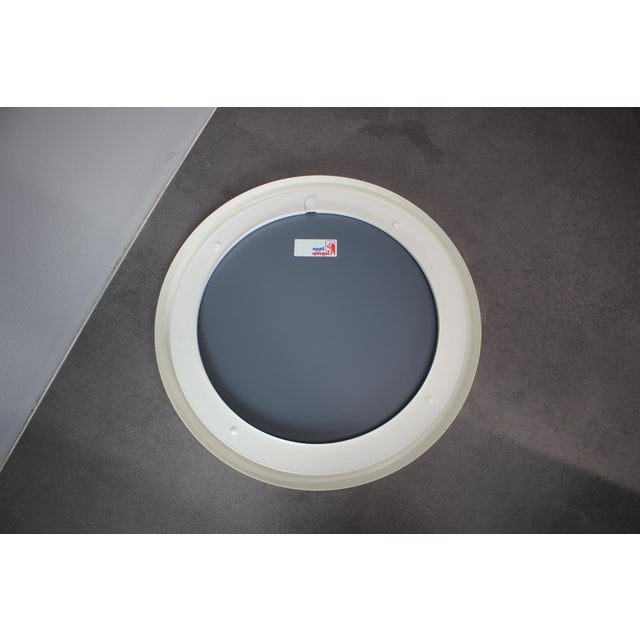 Mid-Century Round White Mirror from APPL Spiegel, Germany, 1960s For Sale - Image 3 of 6