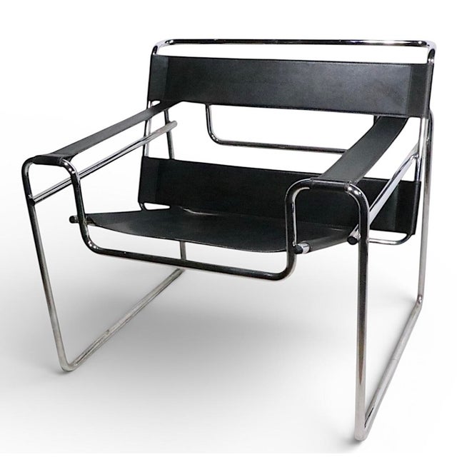 Metal Mies Van Der Rohe Wassily Chair Made in Italy Circa 1970's For Sale - Image 7 of 17