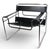 Metal Mies Van Der Rohe Wassily Chair Made in Italy Circa 1970's For Sale - Image 7 of 17