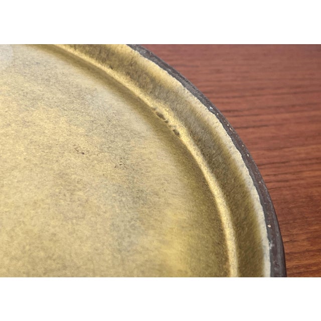 Large Mid-Century Modern Danish Studio Pottery Yellow Bowl from Frank Keramik, 1960s For Sale - Image 14 of 17