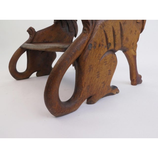 Wood Victorian Library Stairs in Oak For Sale - Image 7 of 10