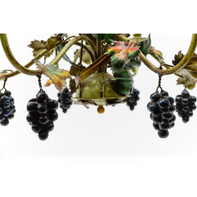 Huge Floral 6-Light Fruit Strand Hanging Lamp by Hans Kögl, Germany, 1970s For Sale - Image 10 of 13
