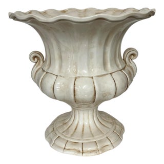 Vintage Italian Urn With Aged Finish For Sale