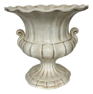 Vintage Italian Urn With Aged Finish
