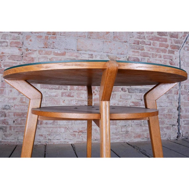 Gold Mid-Century Coffee Table in Oak and Glass from JITONA Soběslav, Czech, 1950s For Sale - Image 8 of 13