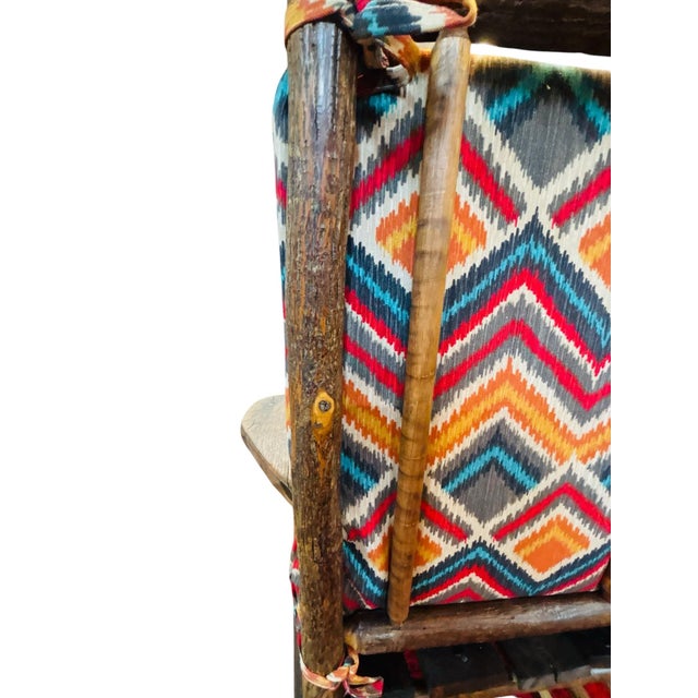 Mid 20th Century Vintage Classic American Rustic Log Rocking Chairs, a Pair For Sale - Image 5 of 11