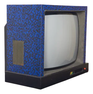 Blue and Black Laminate Television by Ettore Sottsass for Brionvega, 1980s
