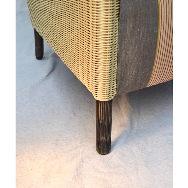 Goldenrod Thomas Pheasant for McGuire Organic Modern Club Chair & Ottoman For Sale - Image 8 of 11