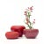 Red ceramic planters, group of 3. A gorgeous set of bright red ceramic planters from the mid 20th century, in a variety of...