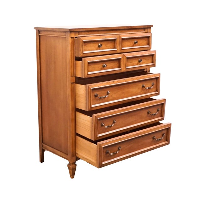 Sherrill Furniture Solid Cherry Italian Neoclassical Tuscan Style 38" Chest of Drawers 3100 For Sale In Kansas City - Image 6 of 14