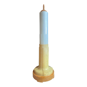 1930s Streamline Art Deco Celluloid Empire State Building Shaped Florescent Table Lamp