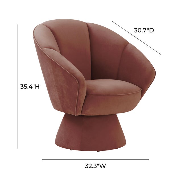 Allora Salmon Accent Chair Chairish