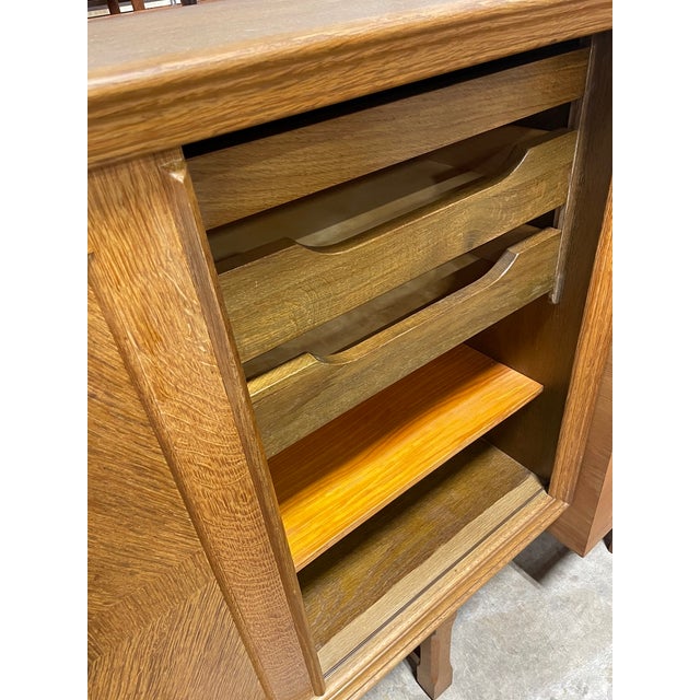 Brown Danish Scandinavian Oak Tall Cabinet or Sideboard For Sale - Image 8 of 10