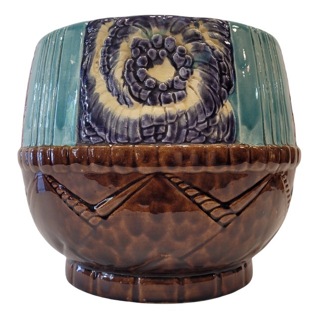 19th Century Cache Pot - Maceta in Barbotina from Orchies, France For Sale