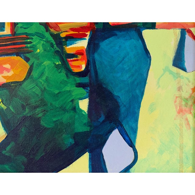 Vintage Fauvist Painting - Kandinsky Style For Sale - Image 9 of 14