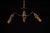 Early 20th Century Early 20th Century Triple-Arm Japanned Copper Gooseneck Chandelier For Sale - Image 5 of 7
