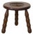 1950s French Wood Tripod Stool For Sale