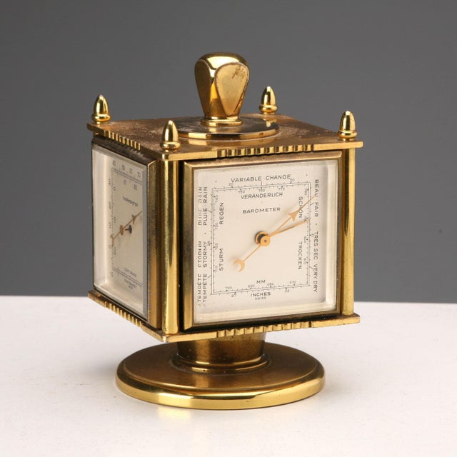 Table Clock in Gold-Plated Brass For Sale - Image 5 of 10
