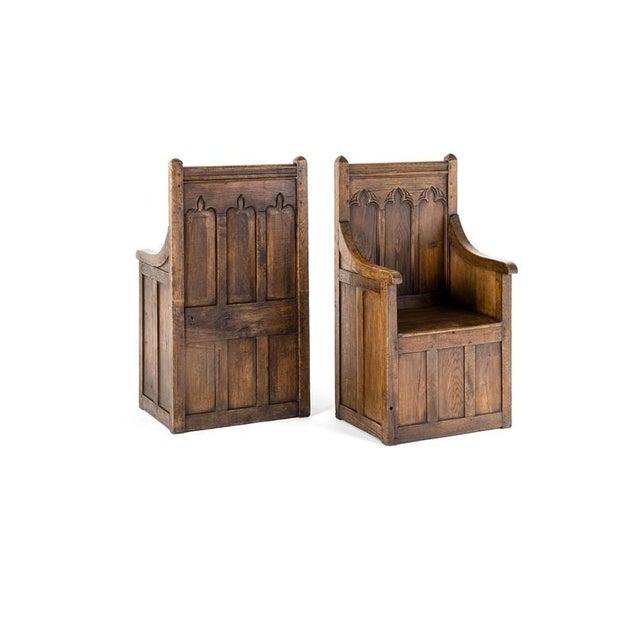 Arts and Crafts Box Seat Armchairs, Set of 2 For Sale - Image 3 of 17