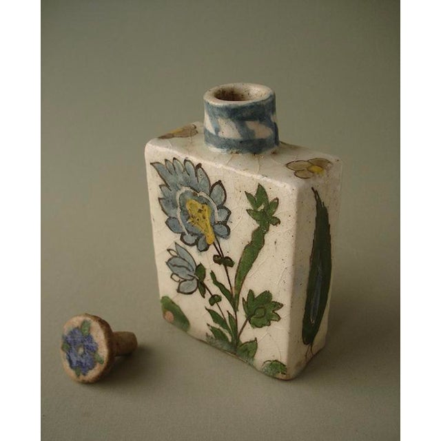 Late 19th Century Square Ceramic Vase - Qajar Period For Sale In San Francisco - Image 6 of 12
