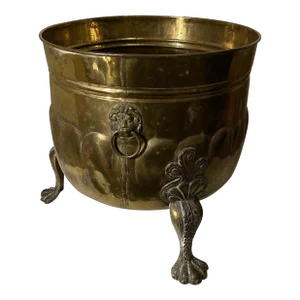 Antique Brass Jardiniere or Fireplace Peat Bucket