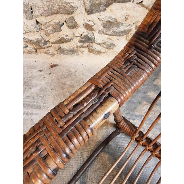 1940s Vintage Rattan Lounge Set, France, 1940s, Set of 3 For Sale - Image 5 of 18