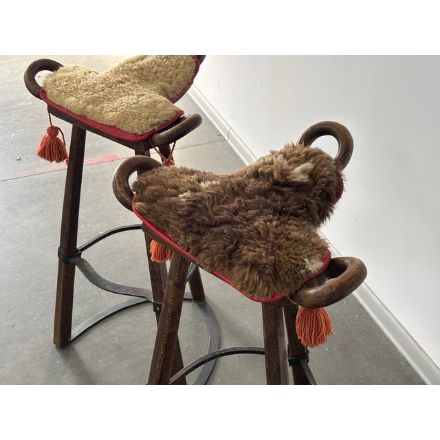 Vintage Brutalist Marbella Stools attributed to Sergio Rodrigues, 1970s, Set of 3 For Sale - Image 12 of 13