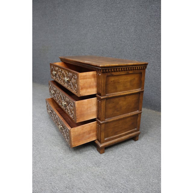 Henredon French Carved Oak Commode For Sale - Image 10 of 13