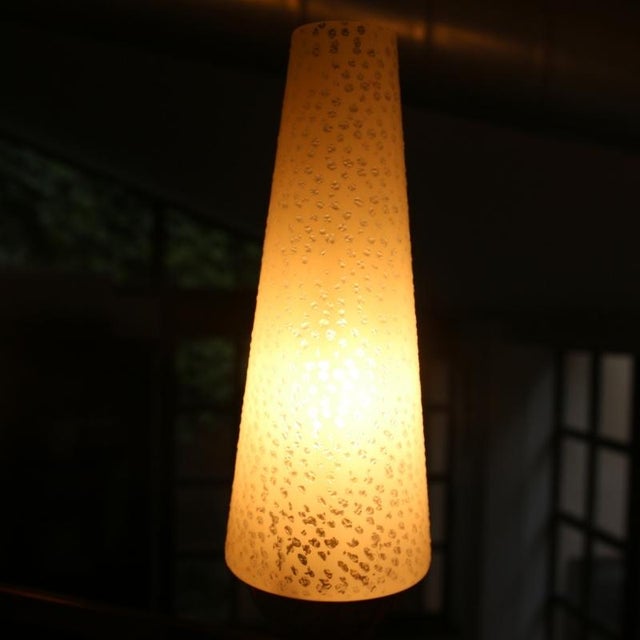 Art Deco Opaline and Brass Chandelier, 1950s For Sale - Image 16 of 18