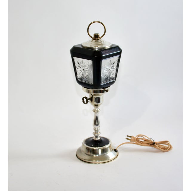 Vintage French Gothic Style Street Lamp Post Black And Silver