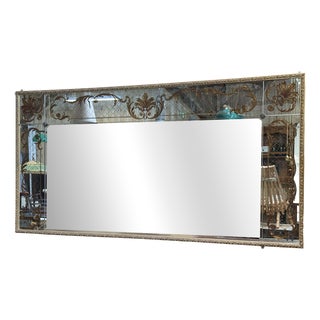 Large Vintage Bistro Mirror, 1970s For Sale