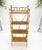 Burnt Bamboo Ball Finials 4 Tier Small Decorative Etagere Shelving Bookcase MINT For Sale - Image 6 of 12