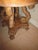 1970s Mondamin 29" Round Tall Solid Wood Pedestal End Table Glass Top Classic For Sale - Image 10 of 13