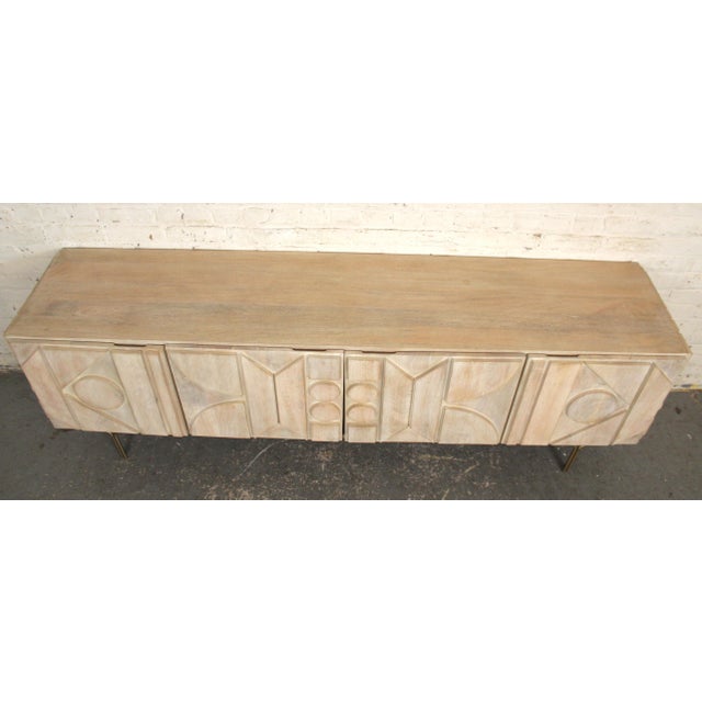 Late 20th Century Brutalist Media Cabinet For Sale - Image 4 of 8