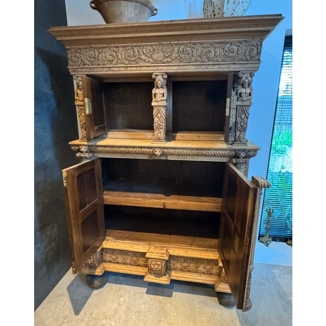 Antique Flemish Oak Cabinet, 1780 For Sale - Image 4 of 18