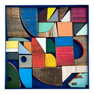 Color Build: Summer Sail in Royal Blue Abstract Artwork by Poppy Dodge For Sale