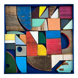 Color Build: Summer Sail in Royal Blue Abstract Artwork by Poppy Dodge