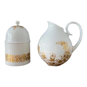 1960s Rosenthal Romance Lidded Jar & Creamer - Set of 2