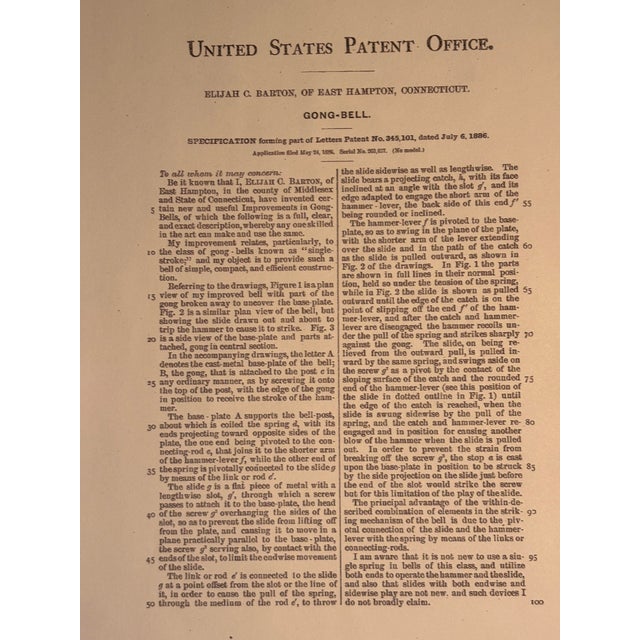 1886 Rare Patented Brass Ringside Boxing “Gong” Bell For Sale - Image 18 of 18