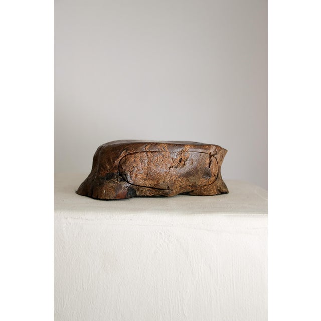 Vintage Carved Wood Box With Secret Drawer For Sale - Image 4 of 8