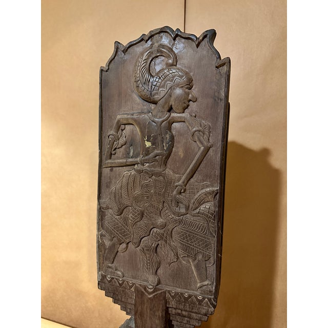 Brown Antique Indonesian Tobacco Leaf Cutting Stand For Sale - Image 8 of 11