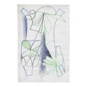 1950s Paul McCarron Mid Century Modern Abstract Drawing